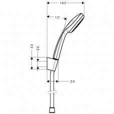 Душовий набір hansgrohe Croma 100 Mono з душовим шлангом 27575000 хром