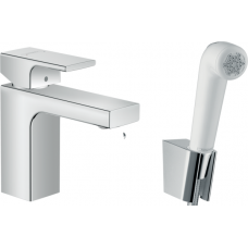 Змішувач hansgrohe Vernis Shape для раковини з гігієнічним душем 71216000