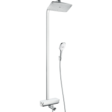 Душова система hansgrohe Raindance Select E 360 Showerpipe з термостатом для ванни, білий/хром 27113400
