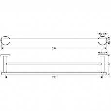 Подвійний тримач для банних рушників Hansgrohe Logis Universal 41712000