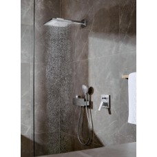 Змішувач hansgrohe Metropol для ванни настінний прихований з ричаговою рукояткою, білий матовий 32545700