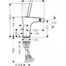 Змішувач hansgrohe PuraVida для біде 15270400 білий/хром (розпродаж, вітринний зразок)