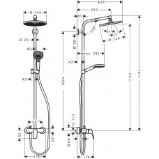 Душова система hansgrohe Crometta S 240 1jet Showerpipe з змішувачем 27269000 хром