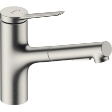 Змішувач hansgrohe Zesis M33 з витяжним душем для кухонної мийки, під сталь 74800800