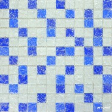 Мозаика Grand Kerama 803 Микс белый голубой синий колотый 6×300×300