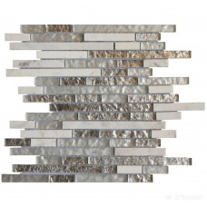 Мозаика Mozaico de LUx T-MOS G01+SG01 (L) ST+GL SILVER GREY 8×398×304
