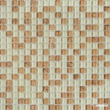 Мозаика Grand Kerama 583 микс топленое молоко-камень 6×300×300