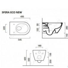 Подвесной безободковый унитаз с крышкой Catalano Sfera Eco NewFlush