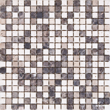 Мозаїка Mozaico De Lux K-Mos Travertino Mix Emperador 30,5х30,5 см