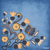 Плитка Almera Ceramica Prima Maria DEC DARK BLUE 2 7×200×200