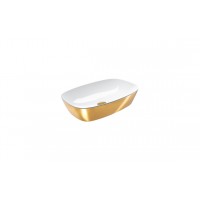 Керамическая раковина 60 см Catalano Gold&Silver, gold/white