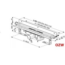Душовий канал Ravak OZW Runway 750 - нержавеющая сталь