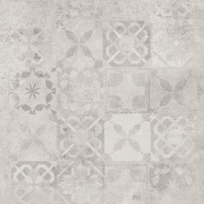 Плитка керамогранітна Softcement White Decor Patchwork POL 597x597x8 Cerrad