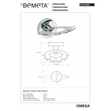 104110032 OMEGA тримач зубних щіток Bemeta Чехія