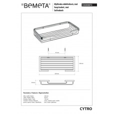 104308072 CYTRO Мильниця прямокутна хром/мат, Bemeta