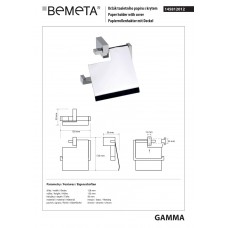 145812012 Gamma Тримач туалетного паперу Bemeta Чехія