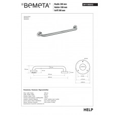 Поручень 30 см Help (301100302), Bemeta