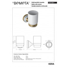 Тримач зубної щітки 144710017 Kera (кераміка) Bemeta Чехія