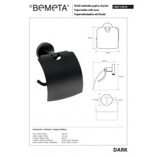104112010 Dark Тримач туалетного паперу  , Bemeta