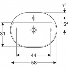 Умивальник VariForm 60 500.777.01.2 Geberit