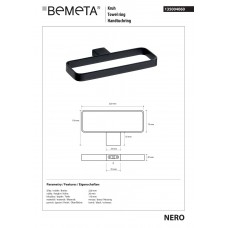 Тримач для рушників Nero (135004060), Bemeta