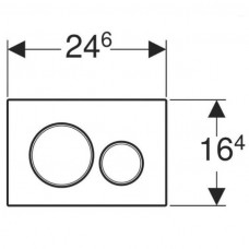 Кнопка зливу Sigma 20 (115.882.sn.1) сталевий мат, Geberit