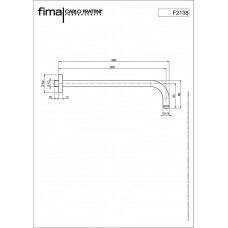 Душовий кронштейн 350 мм Wellness (F2138CR), Fima