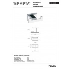 Гачок подвійний Plaza (118106032), Bemeta