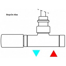 Набір вентилів інтегрований термостатичний лівий чорний мат Unico All in One Terma
