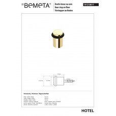 Oбмежувач для дверей Hotel (101218017), Bemeta