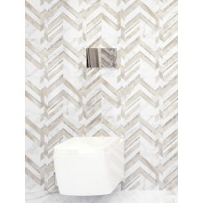 Плитка стінова Marmo Bianco шеврон 300x600x9 Golden Tile