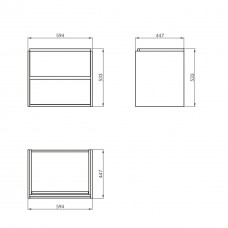 Шафка під умивальник CREA 60 Oak (FZZW1008761564) Cersanit