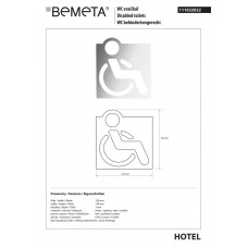 Табличка ”Туалет для інвалідів” Hotel (111022022), Bemeta