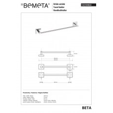 Тримач для рушників Beta (132104022), Bemeta