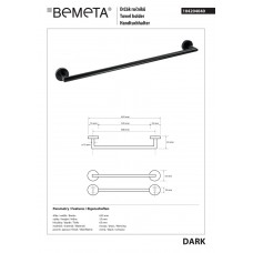 Тримач для рушників Dark (104204040), Bemeta