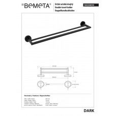 Тримач для рушників Dark (104204050), Bemeta