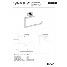 Тримач для рушників Plaza (118104062), Bemeta