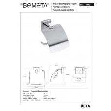 Тримач для туалетного паперу Beta (132112012), Bemeta