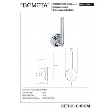 Тримач для туалетного паперу Retro (144312032), Bemeta