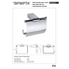 Тримач для туалетного паперу Via (135012012), Bemeta