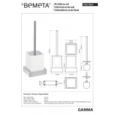 Туалетна щітка з тримачем Gamma (145513092), Bemeta
