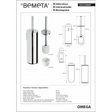 Туалетна щітка з тримачем Omega (102313066), Bemeta