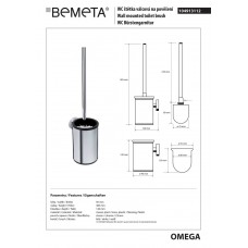 Туалетна щітка з тримачем Omega (104913112), Bemeta