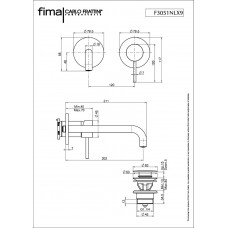 Змішувач для умивальника Spillo Up White matt F3051LX9-3520BS Fima