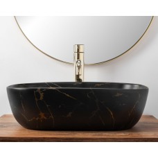 умивальник Rea Belinda 33,5x46,5 black marble matt (REA-U8908)