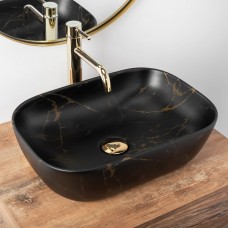 умивальник Rea Belinda 33,5x46,5 black marble matt (REA-U8908)