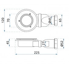 донный клапан Rea White 45mm (REA-A8740)