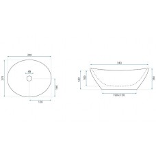 комплект умывальник Rea Sofia 27x34 + смеситель Graf черный + донный клапан клик-клак (REA-U0623+REA-B8665+REA-A5216)