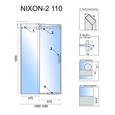 Душові Двері Rea Nixon-2 110 REA-K5001