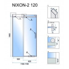 Душова Дверь REA Nixon-2 120 REA-K5003